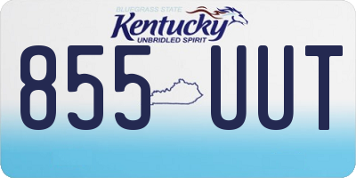 KY license plate 855UUT