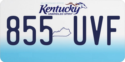 KY license plate 855UVF
