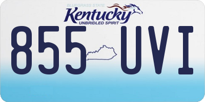 KY license plate 855UVI