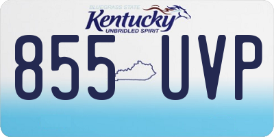 KY license plate 855UVP