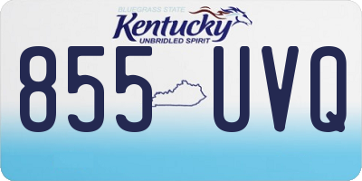 KY license plate 855UVQ