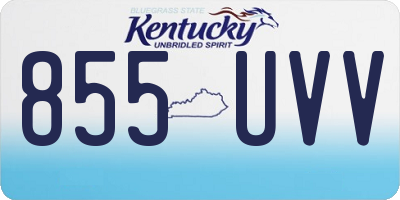 KY license plate 855UVV