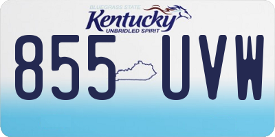 KY license plate 855UVW