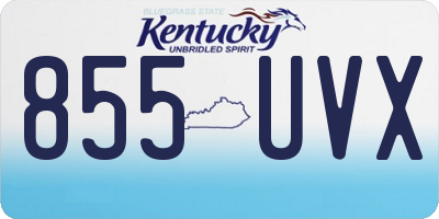 KY license plate 855UVX
