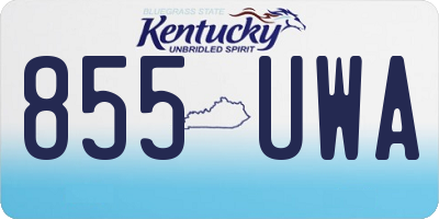 KY license plate 855UWA