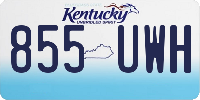 KY license plate 855UWH