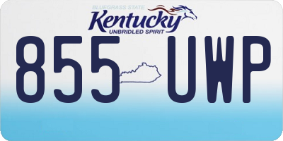 KY license plate 855UWP