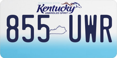 KY license plate 855UWR