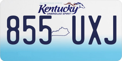 KY license plate 855UXJ