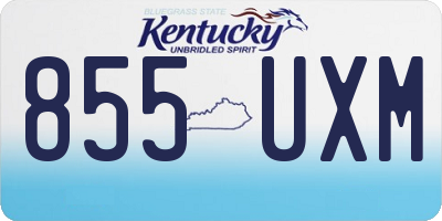 KY license plate 855UXM