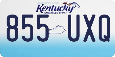 KY license plate 855UXQ