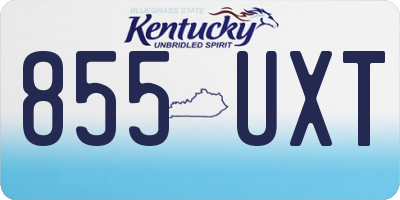 KY license plate 855UXT