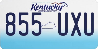 KY license plate 855UXU