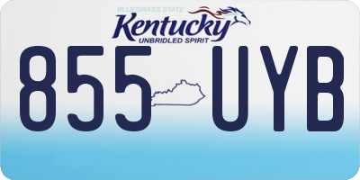 KY license plate 855UYB