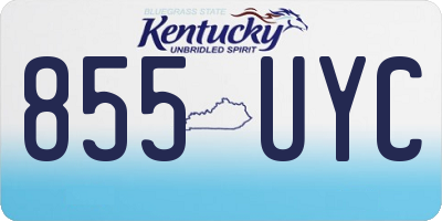 KY license plate 855UYC