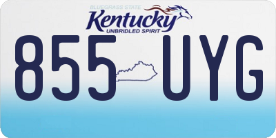 KY license plate 855UYG