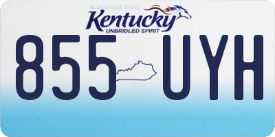 KY license plate 855UYH