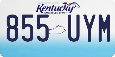 KY license plate 855UYM