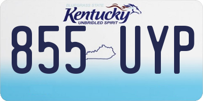KY license plate 855UYP