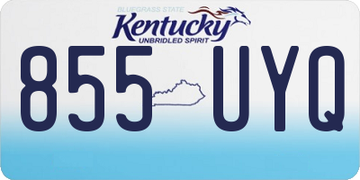 KY license plate 855UYQ