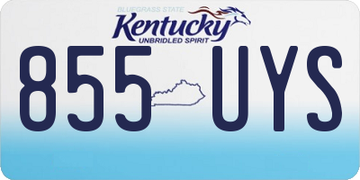 KY license plate 855UYS