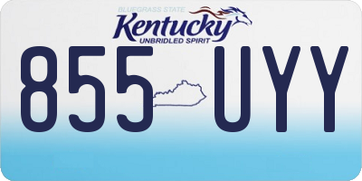 KY license plate 855UYY