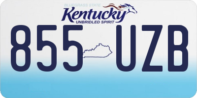 KY license plate 855UZB