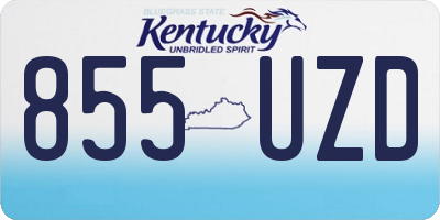 KY license plate 855UZD