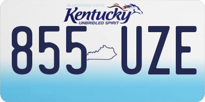 KY license plate 855UZE
