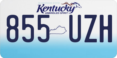 KY license plate 855UZH