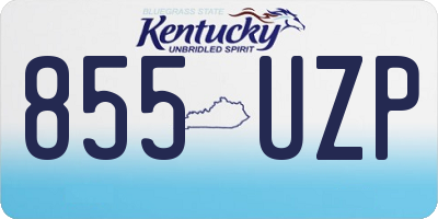 KY license plate 855UZP