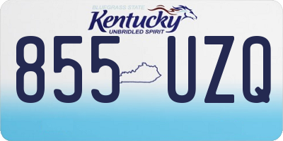 KY license plate 855UZQ
