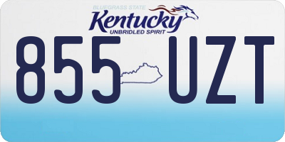 KY license plate 855UZT