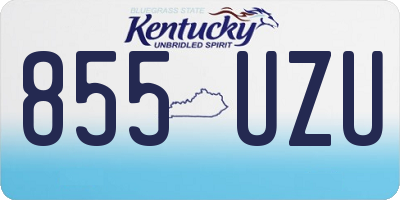KY license plate 855UZU