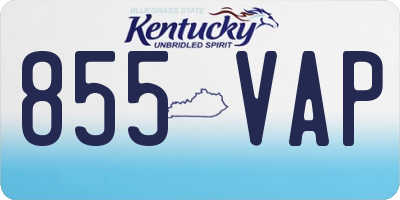KY license plate 855VAP