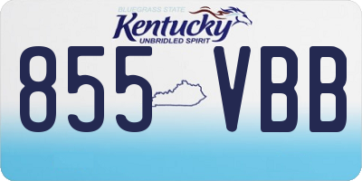 KY license plate 855VBB