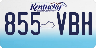 KY license plate 855VBH
