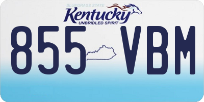 KY license plate 855VBM