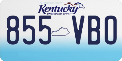KY license plate 855VBO