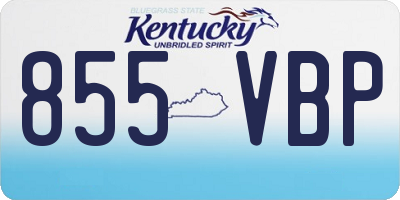 KY license plate 855VBP