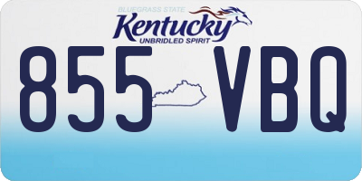 KY license plate 855VBQ