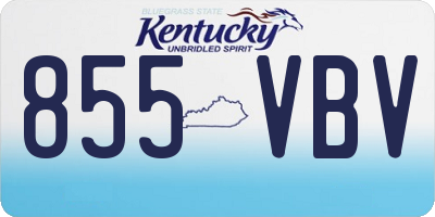KY license plate 855VBV