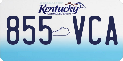 KY license plate 855VCA