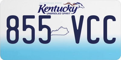 KY license plate 855VCC
