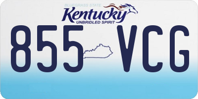 KY license plate 855VCG