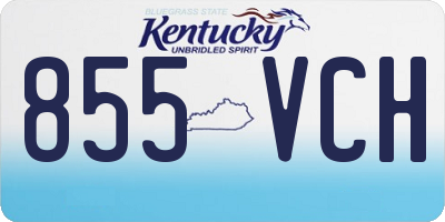 KY license plate 855VCH