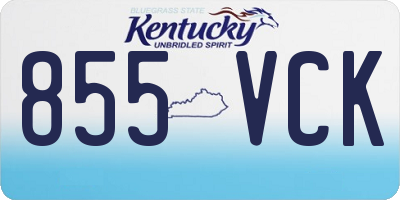 KY license plate 855VCK