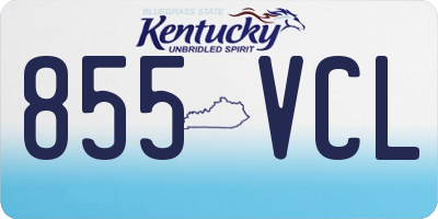 KY license plate 855VCL