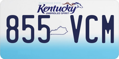 KY license plate 855VCM