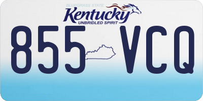 KY license plate 855VCQ